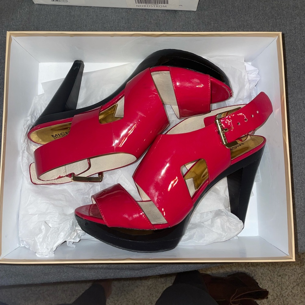 Michael Kors red pumps
